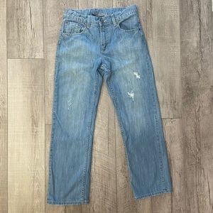 Helix‎ Boys Straight Leg Distressed Jeans Size 18 Light Wash